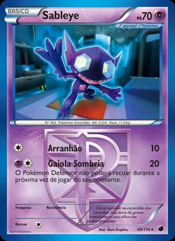 Sableye, carta 49 de Congelamento de Plasma