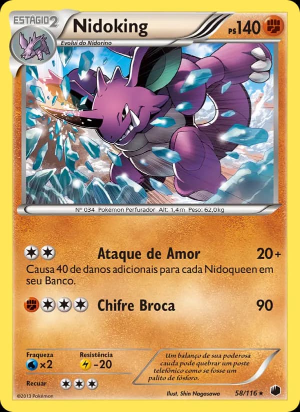 Nidoking, carta 58 de Congelamento de Plasma