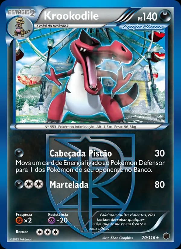 Krookodile, carta 70 de Congelamento de Plasma