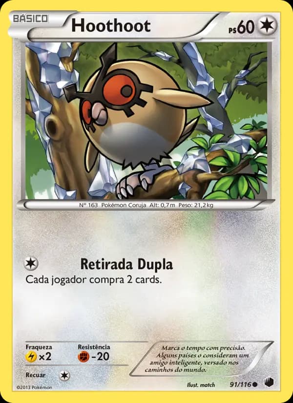 Hoothoot, carta 91 de Congelamento de Plasma