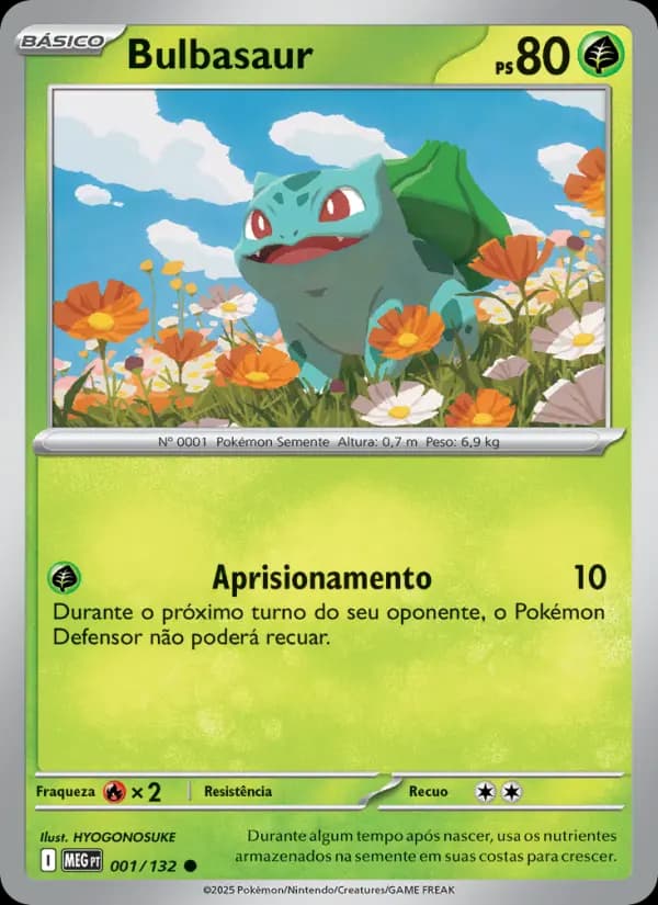 Bulbasaur, carta 001 de Megaevolução