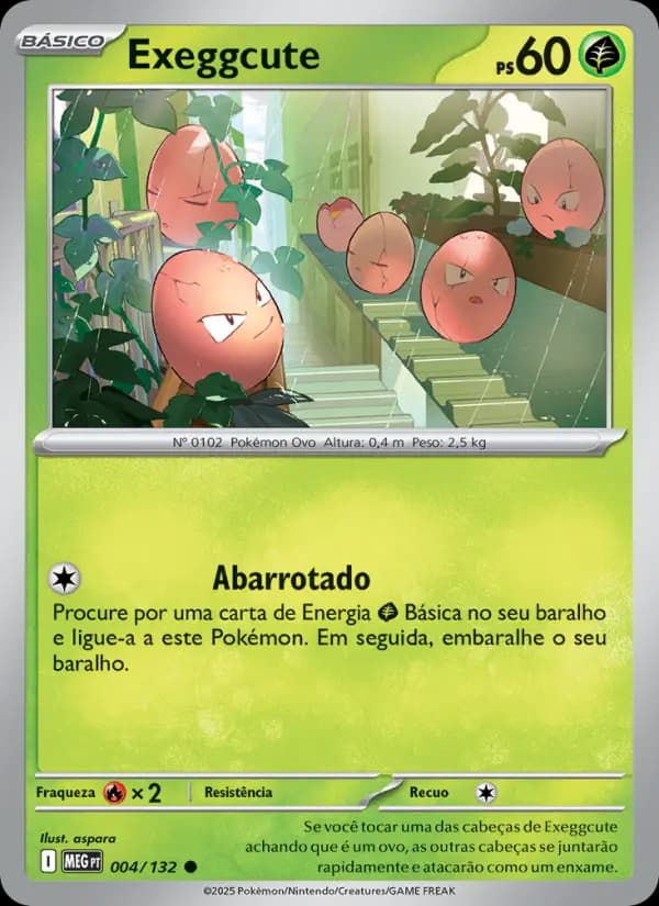Exeggcute, carta 004 de Megaevolução