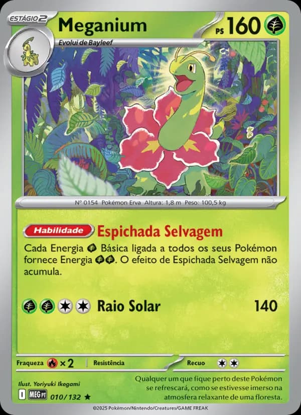 Meganium, carta 010 de Megaevolução
