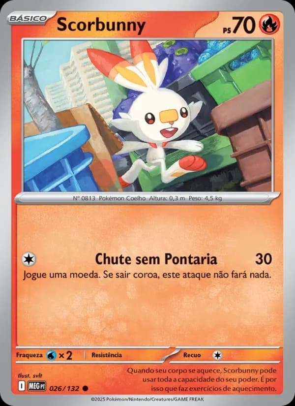 Scorbunny, carta 026 de Megaevolução