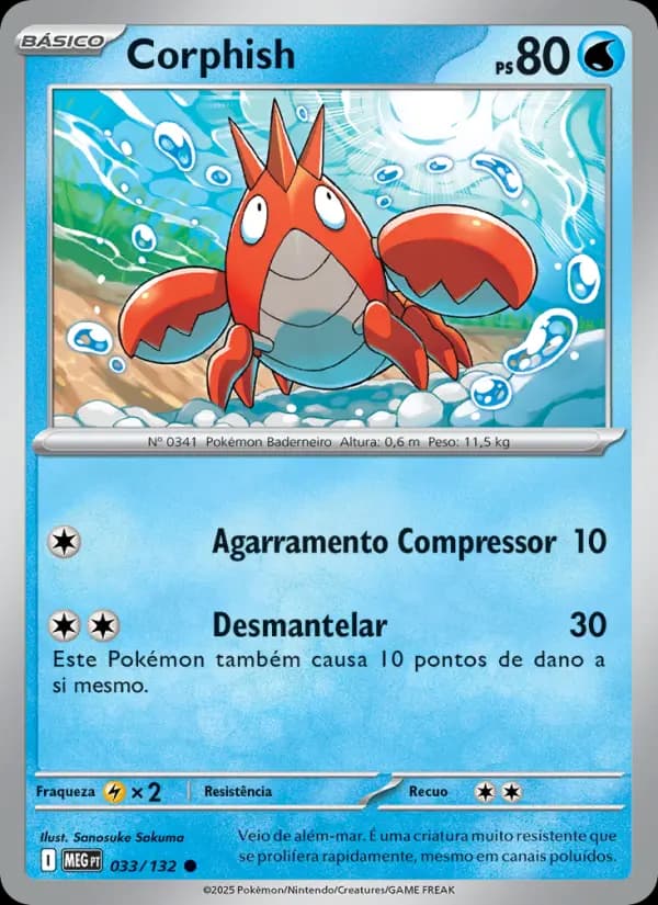 Corphish, carta 033 de Megaevolução