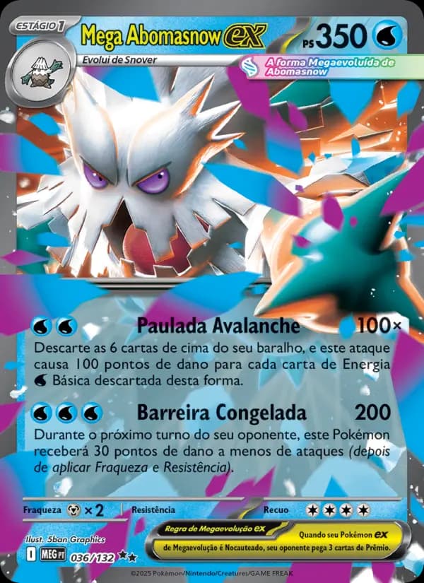 Mega Abomasnow ex, carta 036 de Megaevolução