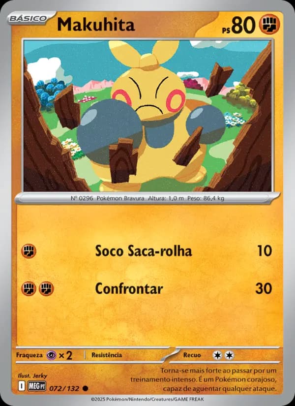 Makuhita, carta 072 de Megaevolução