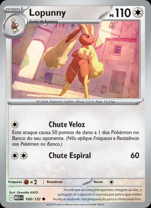 Lopunny, carta 108 de Megaevolução