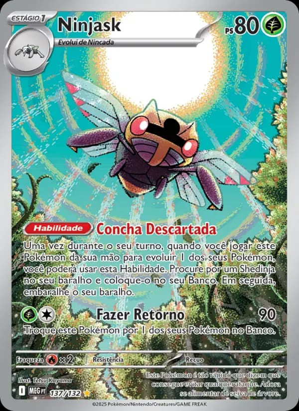 Ninjask, carta 137 de Megaevolução