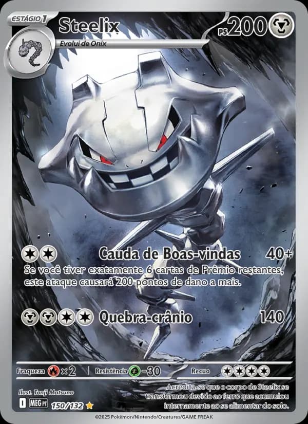 Steelix, carta 150 de Megaevolução
