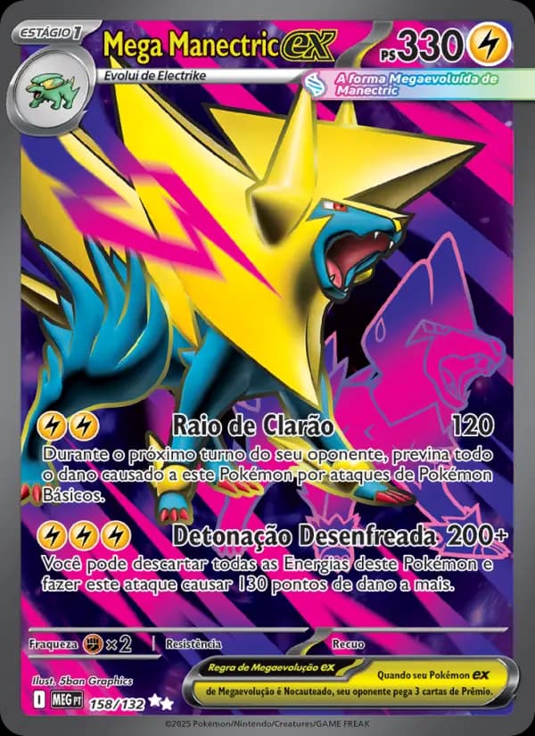 Mega Manectric ex, carta 158 de Megaevolução