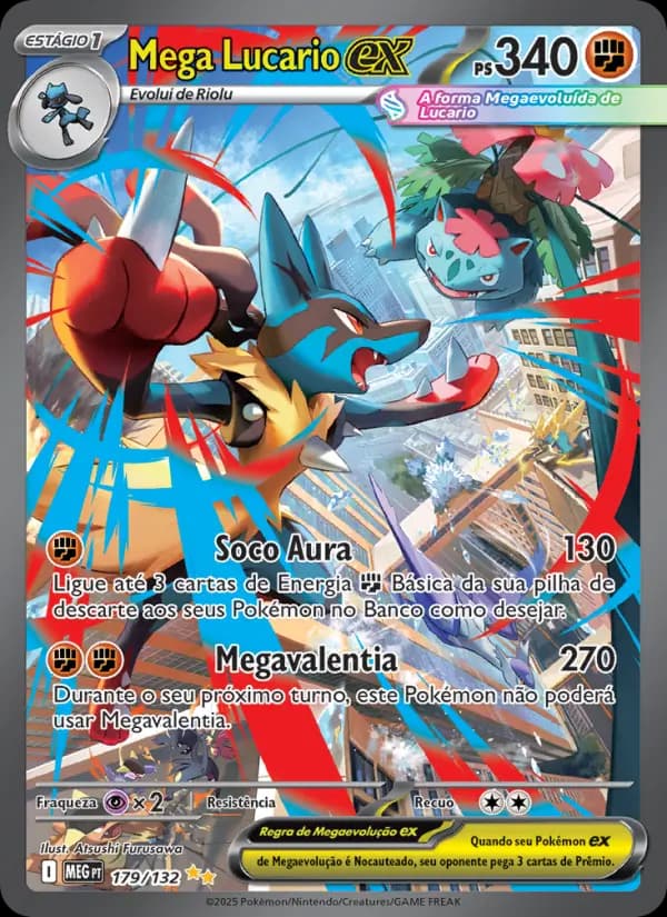 Mega Lucario ex, carta 179 de Megaevolução