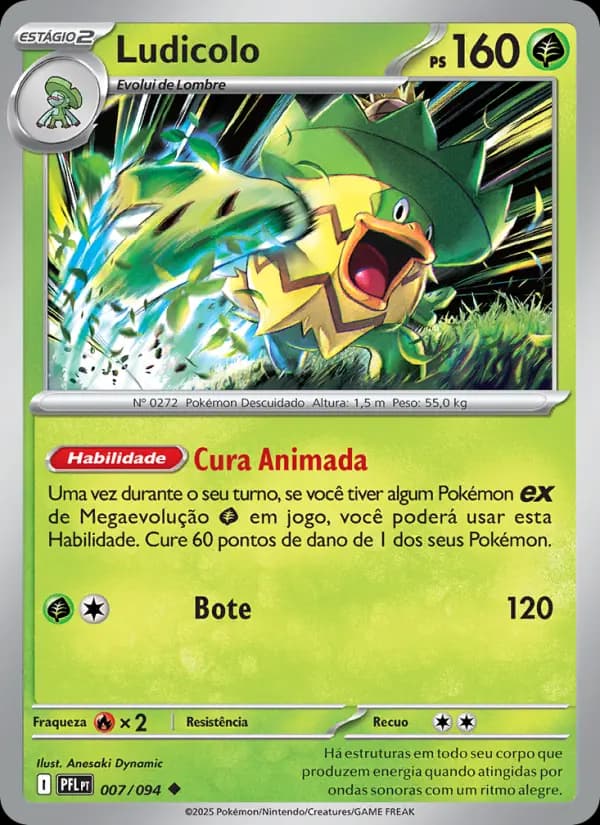 Ludicolo, carta 007 de Fogo Fantasmagórico