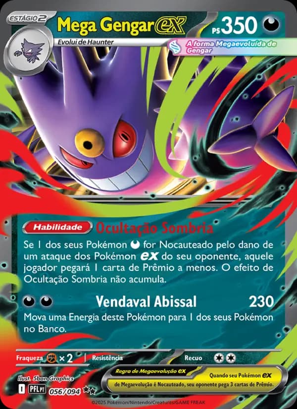 Mega Gengar ex, carta 056 de Fogo Fantasmagórico