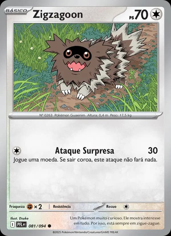 Zigzagoon, carta 081 de Fogo Fantasmagórico