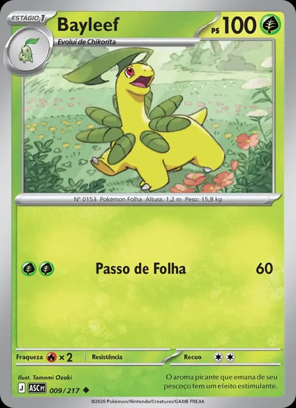 Bayleef, carta 009 de Heróis Excelsos
