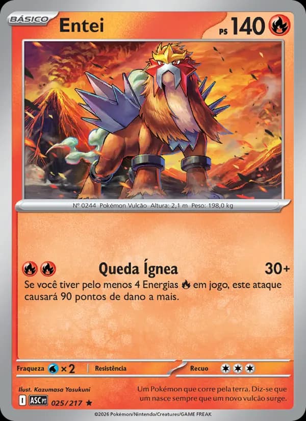 Entei, carta 025 de Heróis Excelsos