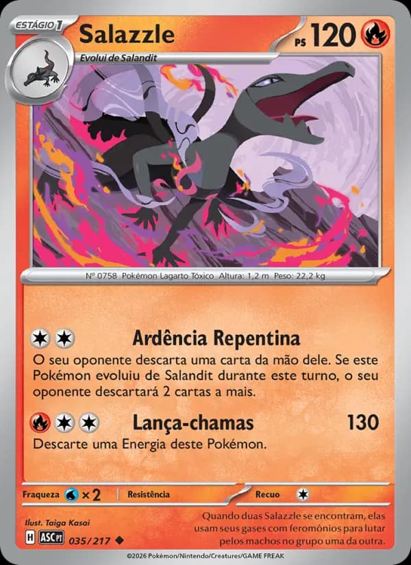 Salazzle, carta 035 de Heróis Excelsos