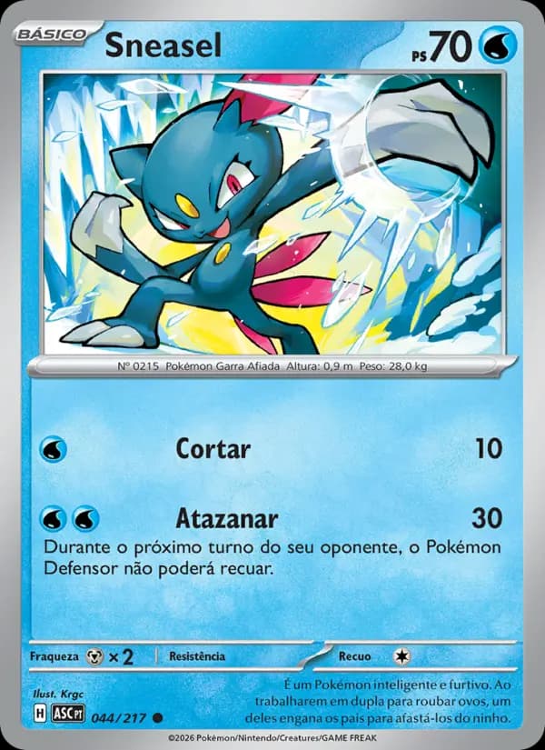 Sneasel, carta 044 de Heróis Excelsos
