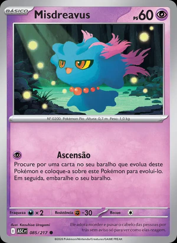 Misdreavus, carta 085 de Heróis Excelsos