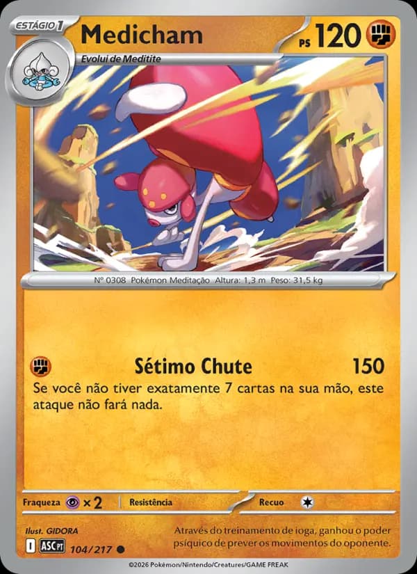 Medicham, carta 104 de Heróis Excelsos