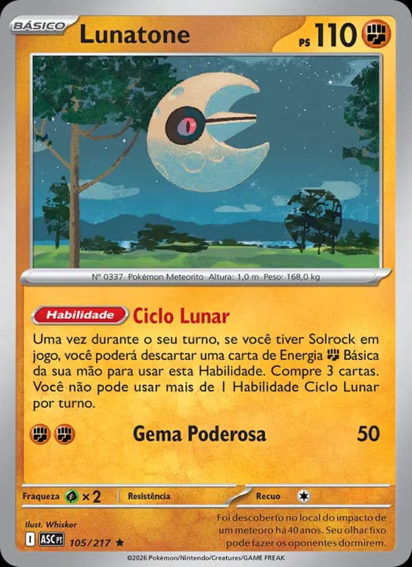 Lunatone, carta 105 de Heróis Excelsos