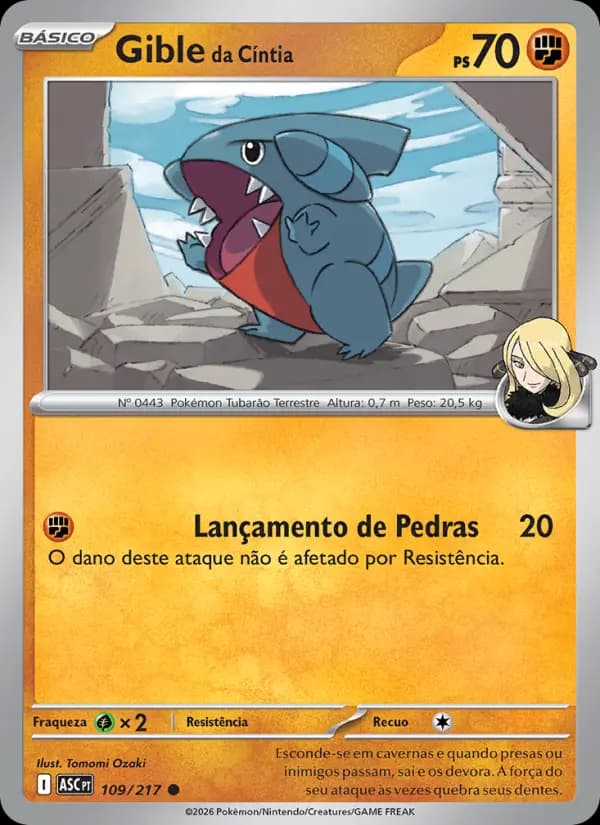 Gible da Cíntia, carta 109 de Heróis Excelsos