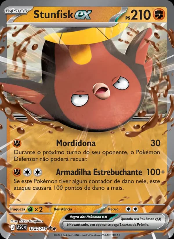 Stunfisk ex, carta 114 de Heróis Excelsos