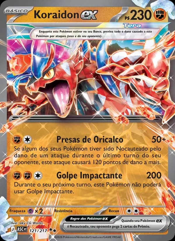 Koraidon ex, carta 121 de Heróis Excelsos