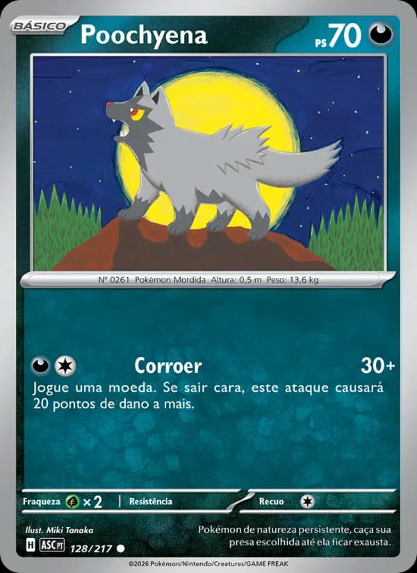 Poochyena, carta 128 de Heróis Excelsos
