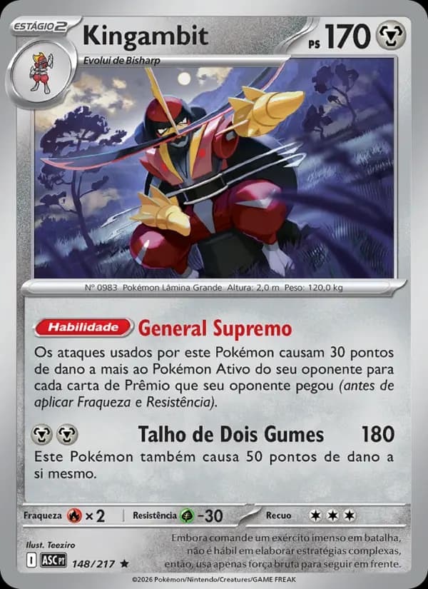 Kingambit, carta 148 de Heróis Excelsos