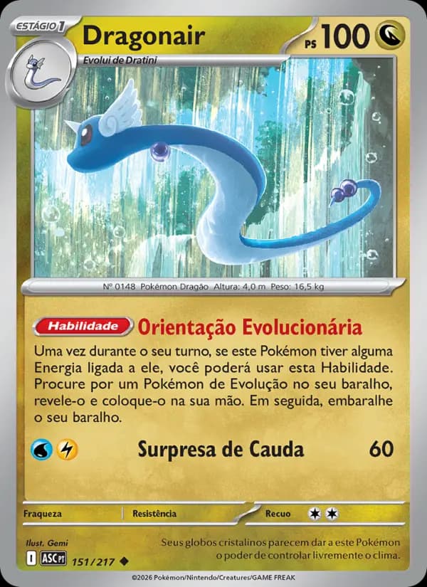 Dragonair, carta 151 de Heróis Excelsos