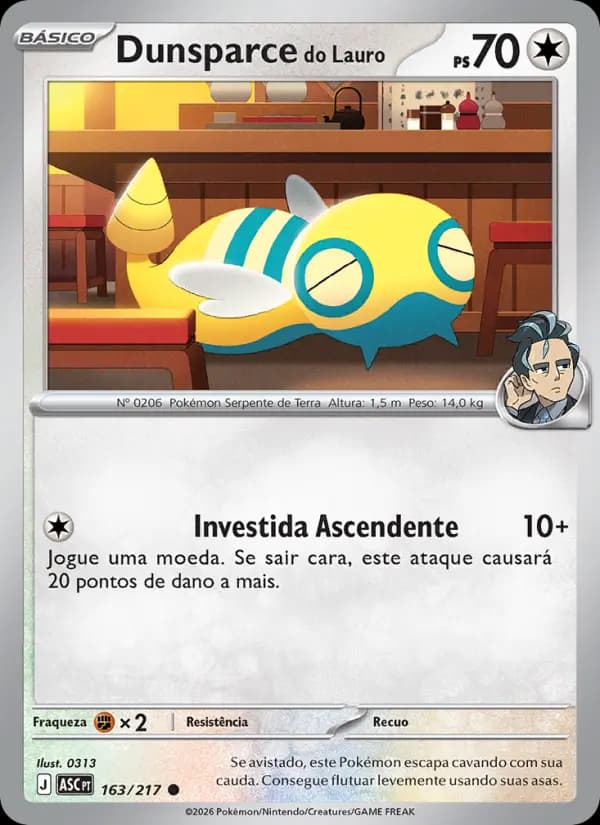 Dunsparce do Lauro, carta 163 de Heróis Excelsos