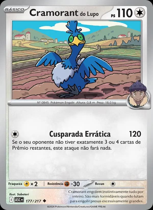 Cramorant do Lupo, carta 177 de Heróis Excelsos