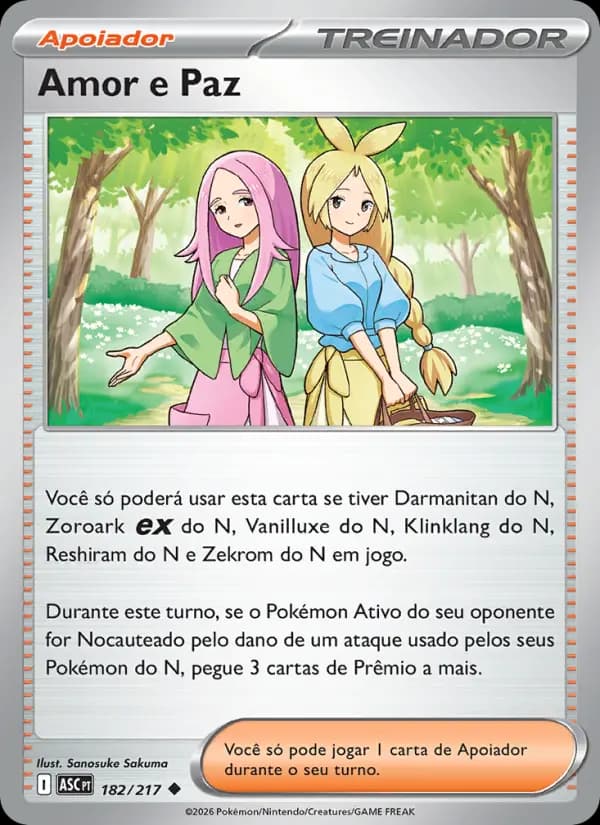 Amor e Paz, carta 182 de Heróis Excelsos