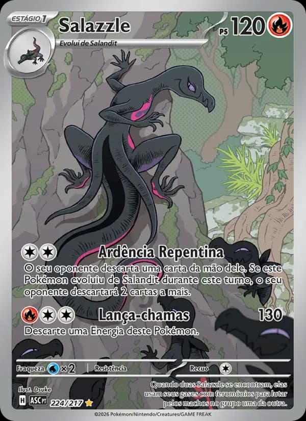 Salazzle, carta 224 de Heróis Excelsos