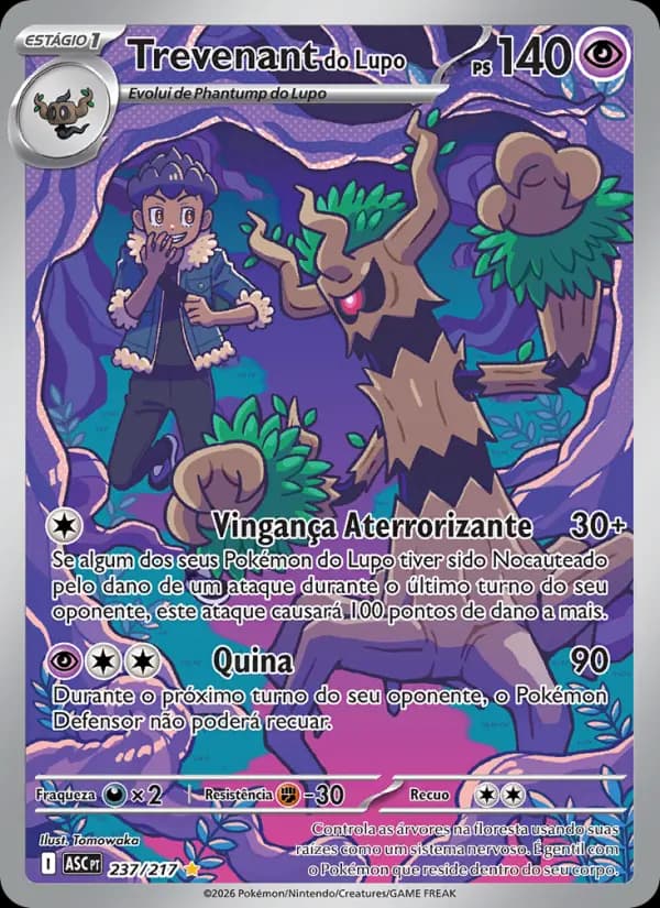 Trevenant do Lupo, carta 237 de Heróis Excelsos