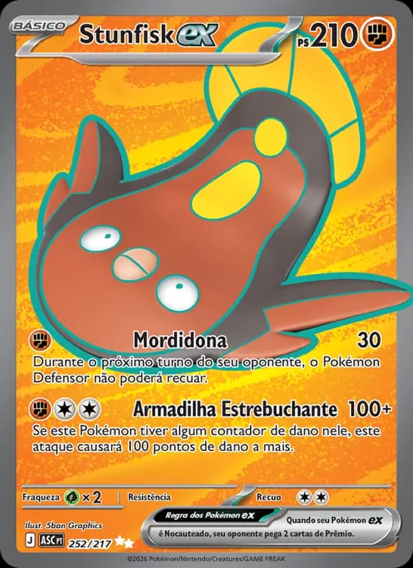 Stunfisk ex, carta 252 de Heróis Excelsos