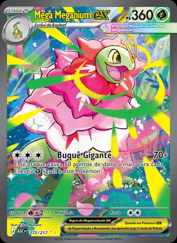 Mega Meganium ex, carta 272 de Heróis Excelsos