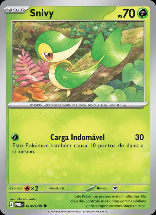 Snivy, carta 004 de Equilíbrio Perfeito