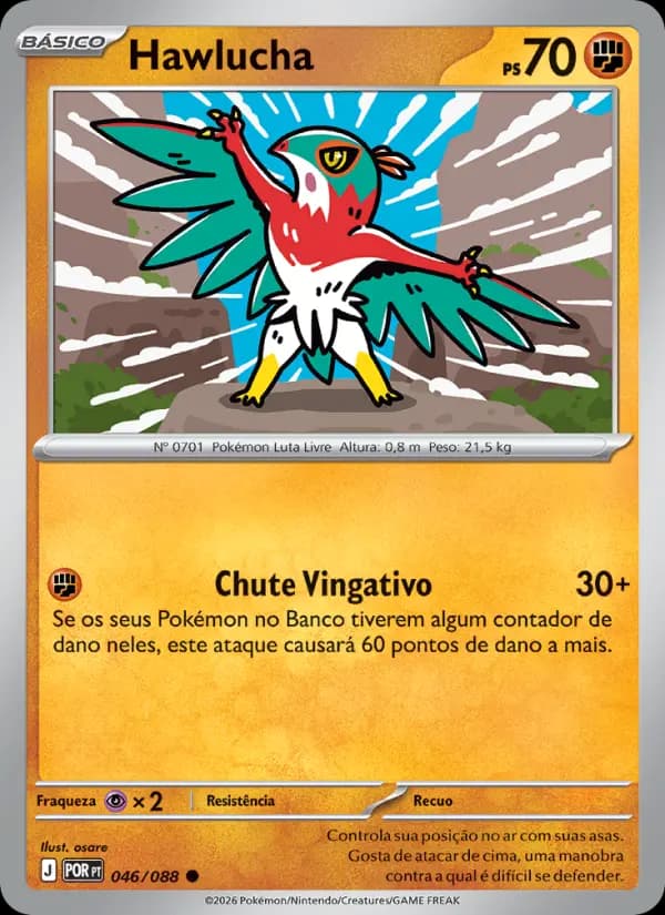 Hawlucha, carta 046 de Equilíbrio Perfeito