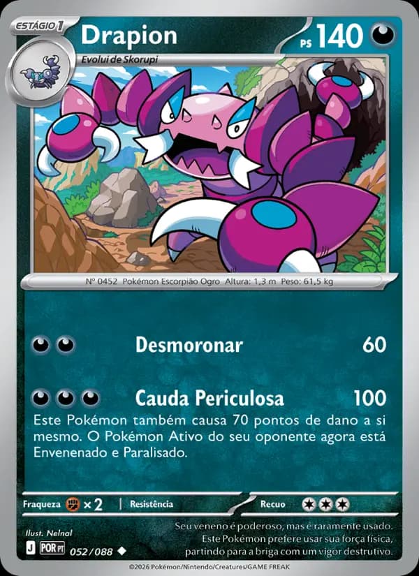 Drapion, carta 052 de Equilíbrio Perfeito