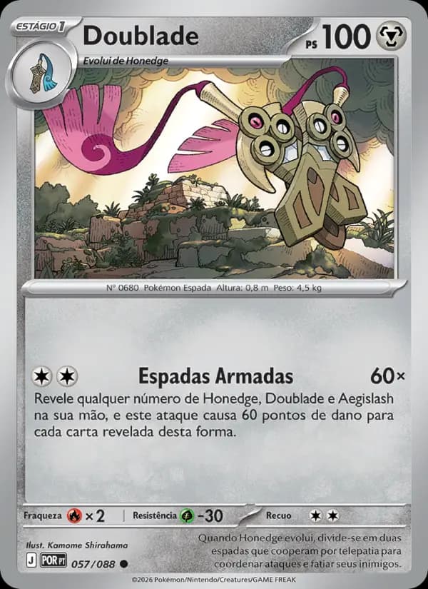 Doublade, carta 057 de Equilíbrio Perfeito
