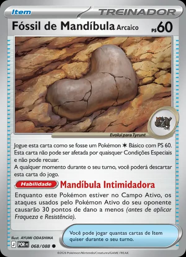 Fóssil de Mandíbula Arcaico, carta 068 de Equilíbrio Perfeito
