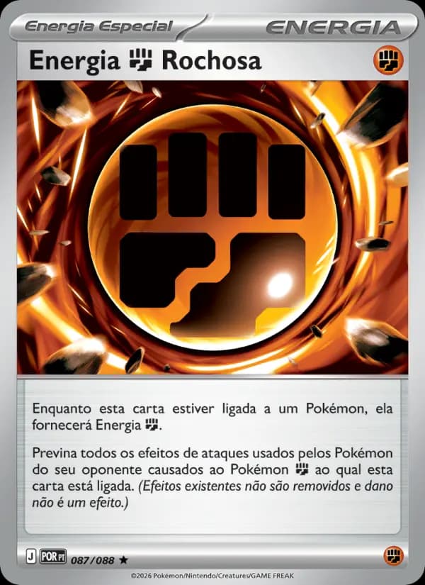 Energia Fighting Rochosa, carta 087 de Equilíbrio Perfeito