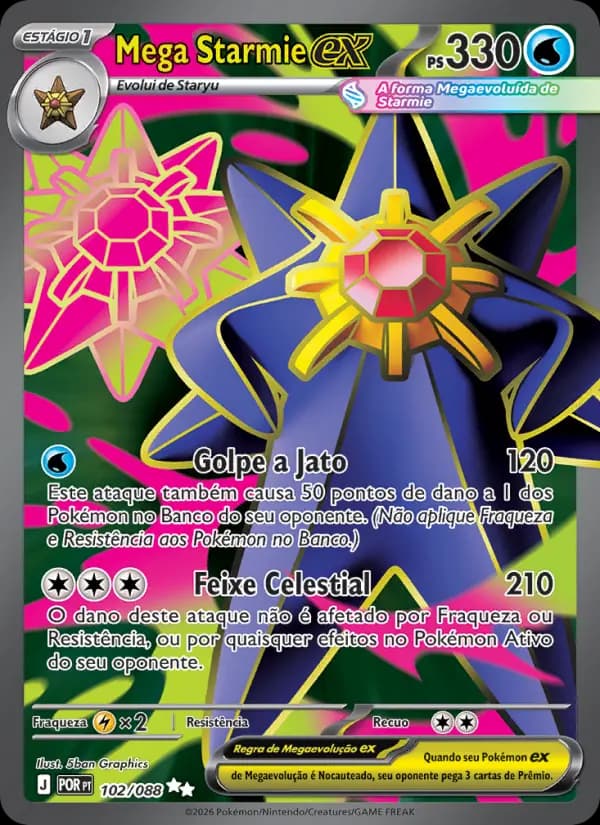 Mega Starmie ex, carta 102 de Equilíbrio Perfeito