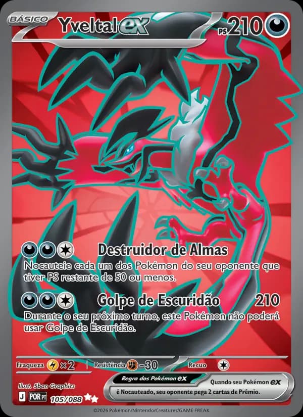 Yveltal ex, carta 105 de Equilíbrio Perfeito