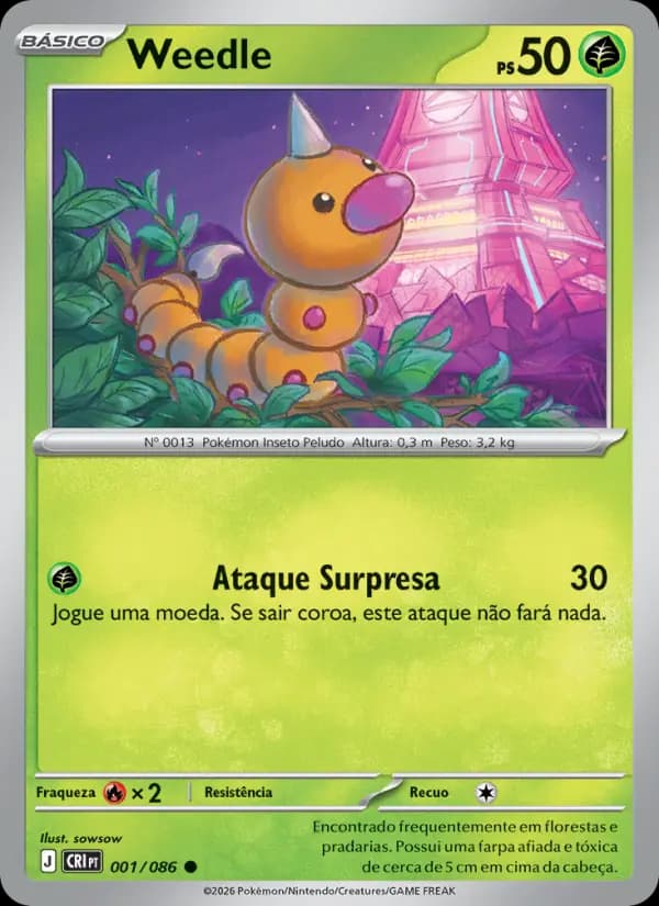 Weedle, carta 001 de Caos Ascendente