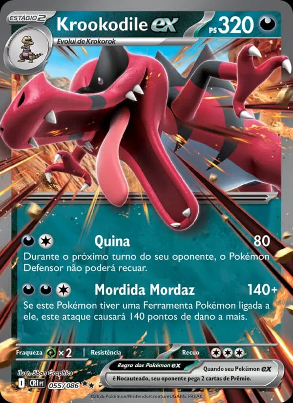 Krookodile ex, carta 055 de Caos Ascendente