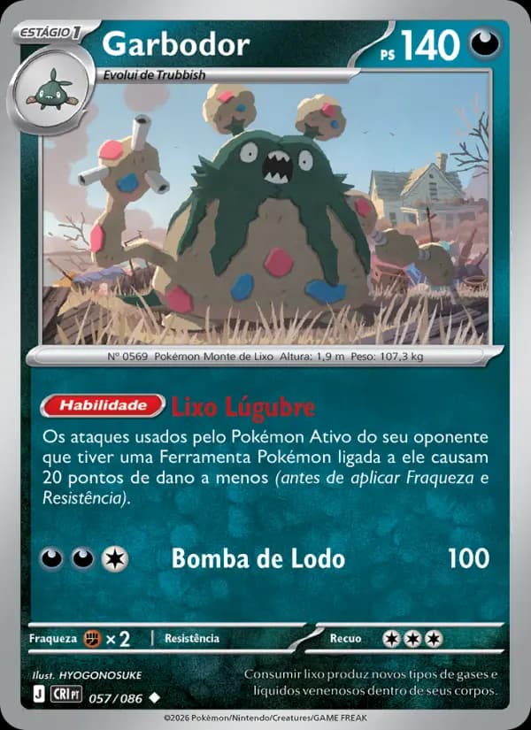 Garbodor, carta 057 de Caos Ascendente